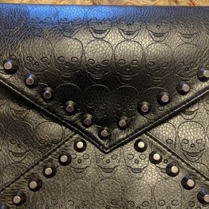 Skull and studs purse, gothic